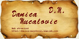 Danica Mučalović vizit kartica